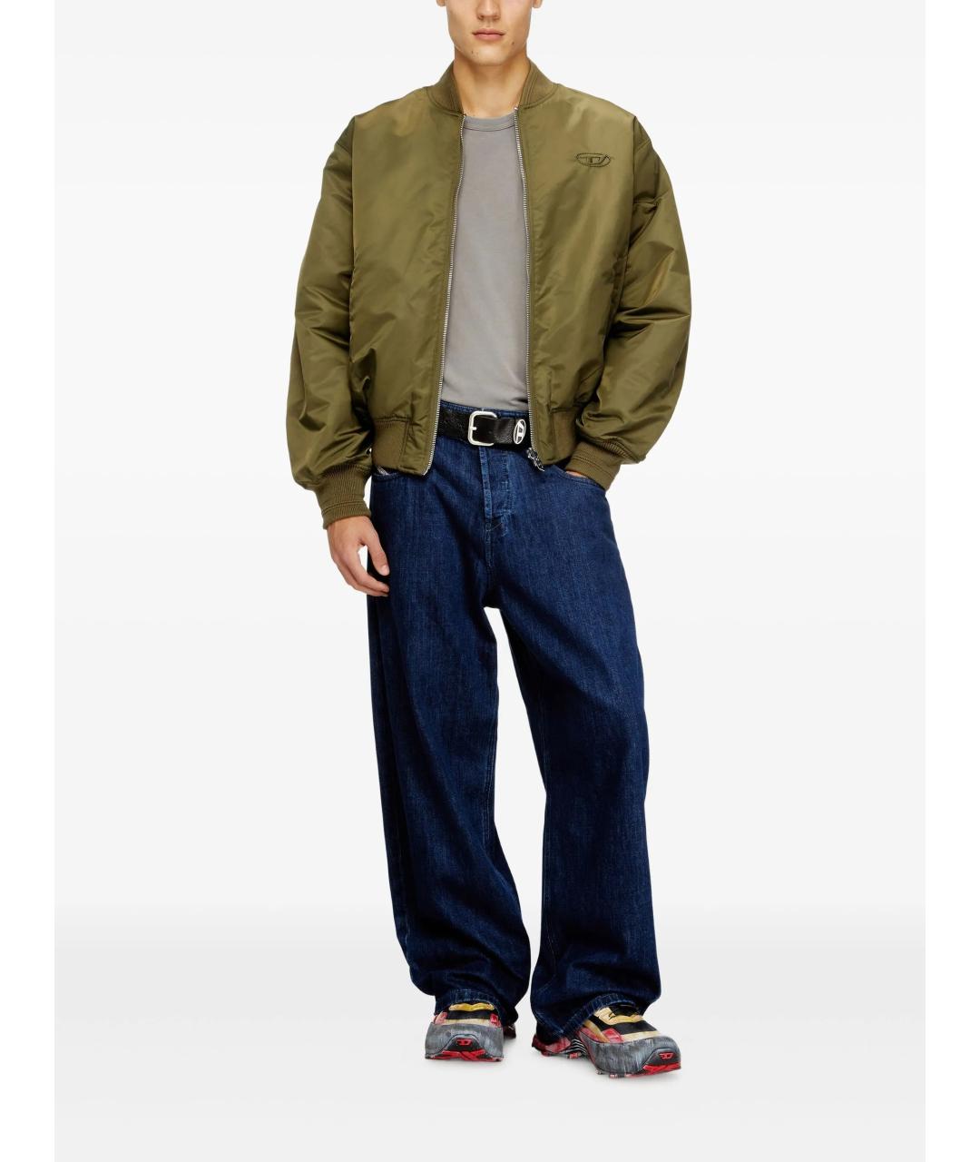 DIESEL Зеленая полиамидовая куртка, фото 2