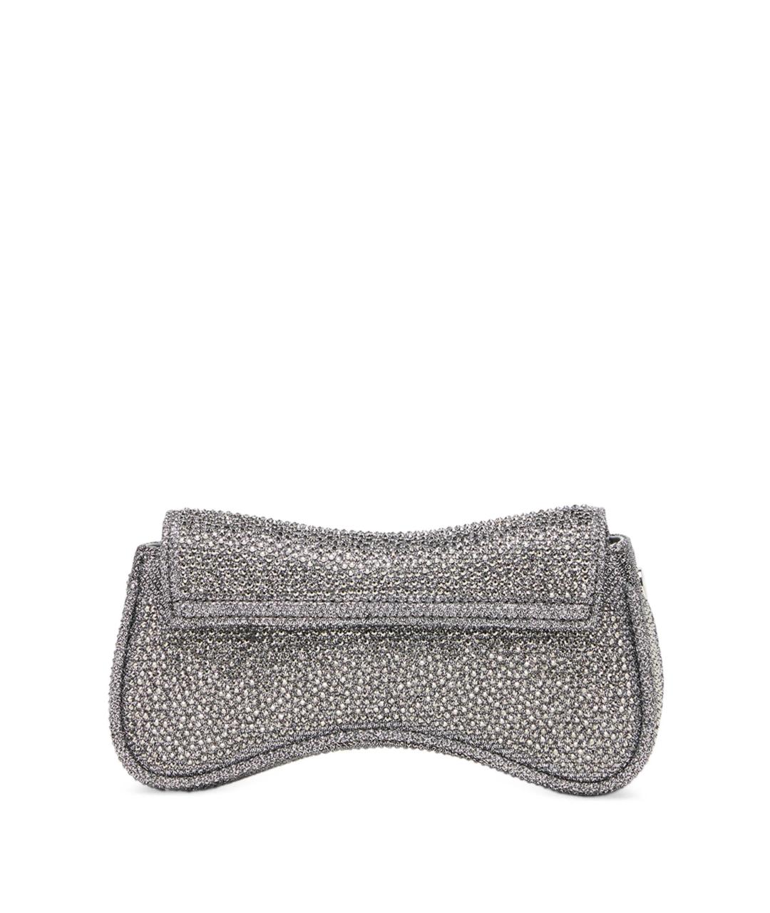 DIESEL Серебряная синтетическая сумка через плечо, фото 2