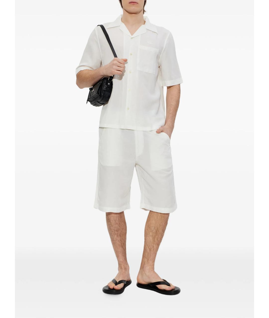 DIESEL Белые льняные шорты, фото 2