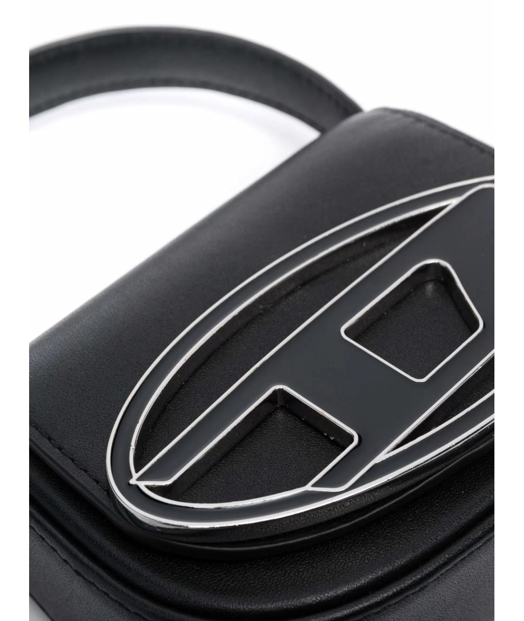 DIESEL Черная кожаная сумка через плечо, фото 4