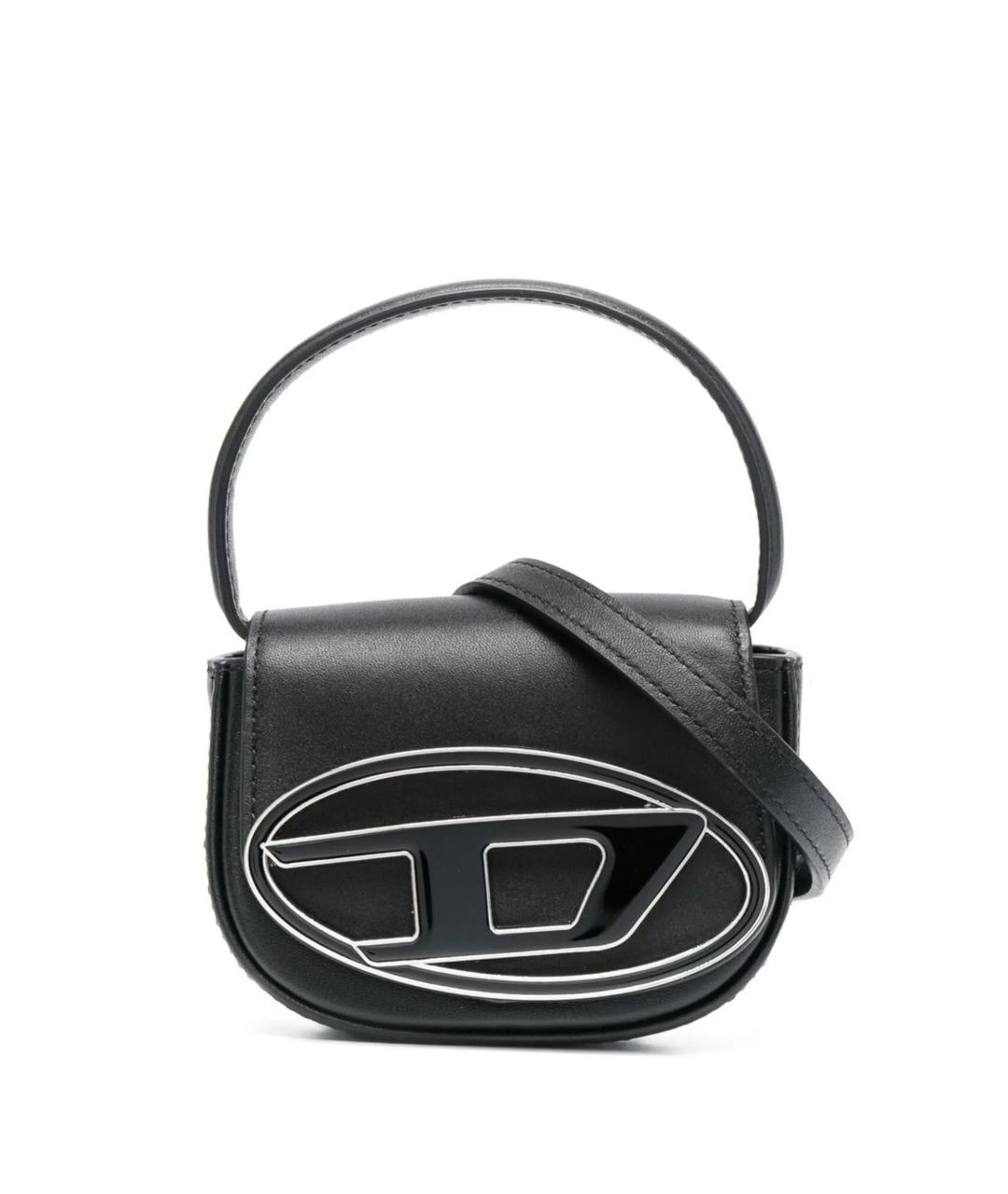 DIESEL Черная кожаная сумка через плечо, фото 1