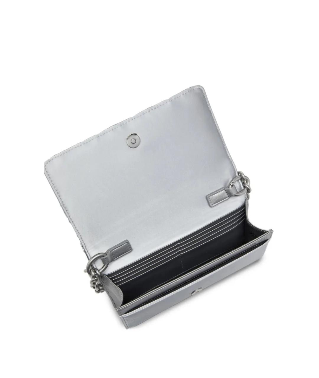 DIESEL Серебряная тканевая сумка через плечо, фото 5