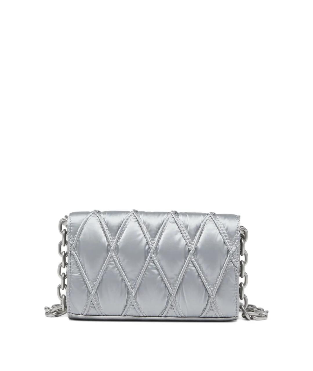 DIESEL Серебряная тканевая сумка через плечо, фото 2