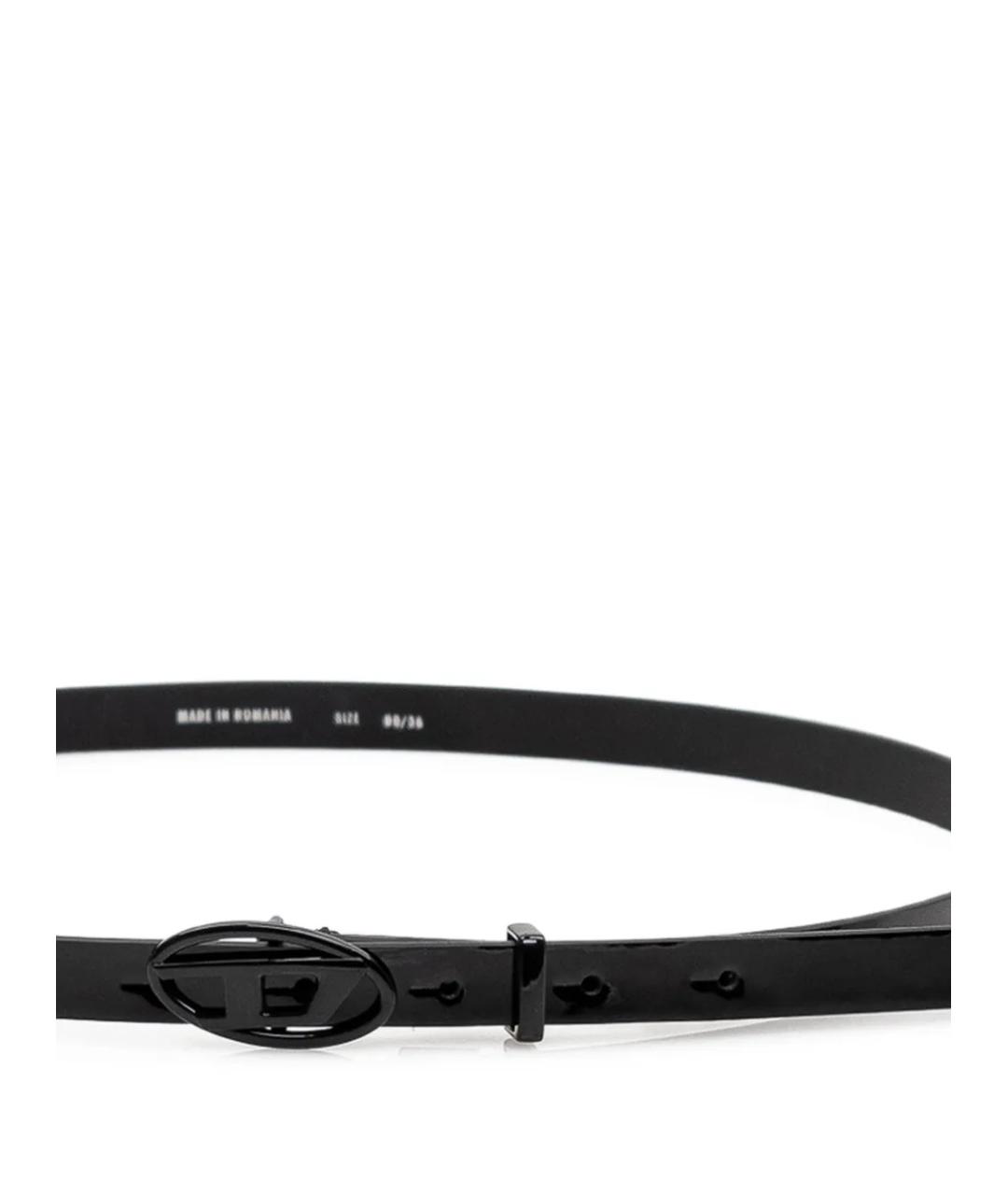 DIESEL Черный кожаный ремень, фото 2