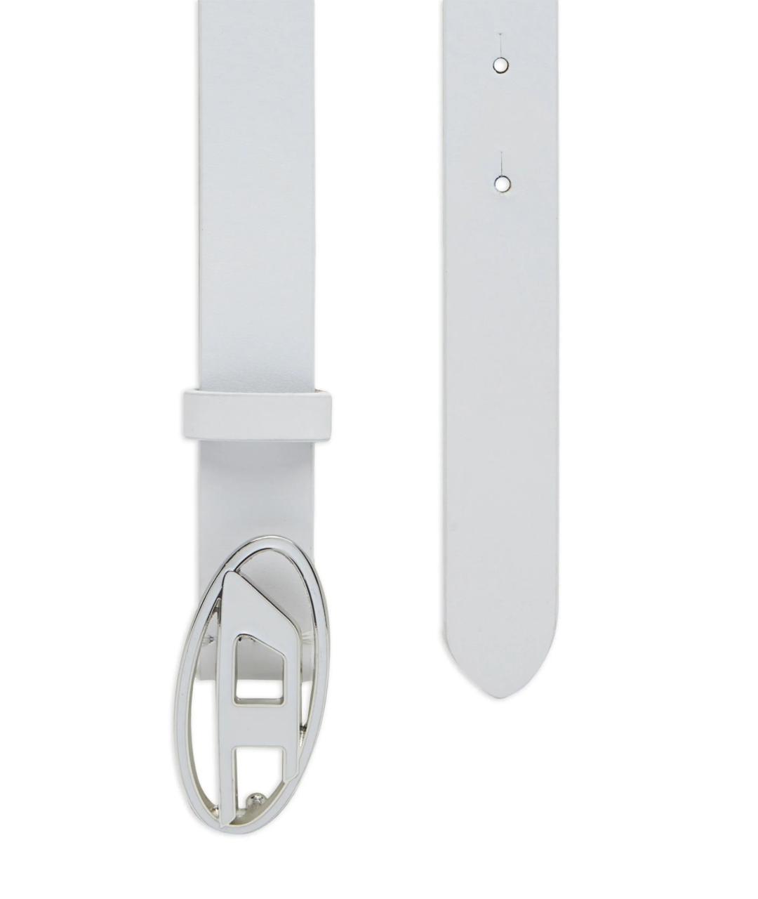 DIESEL Белый кожаный ремень, фото 2