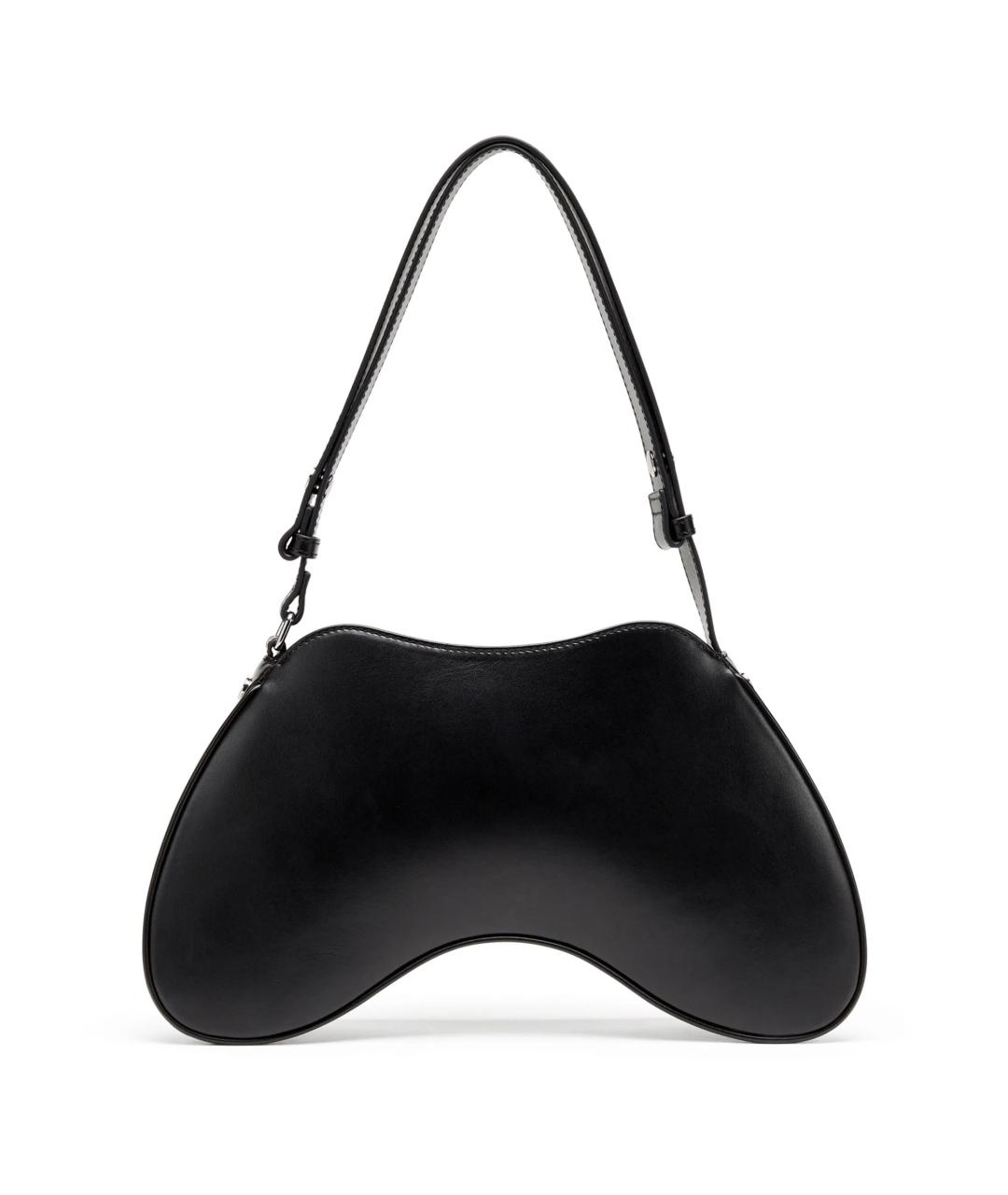 DIESEL Черная кожаная сумка через плечо, фото 2