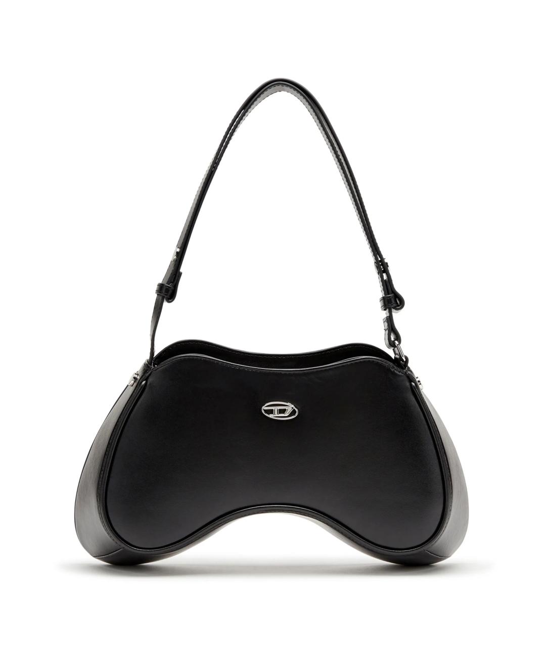 DIESEL Черная кожаная сумка через плечо, фото 1