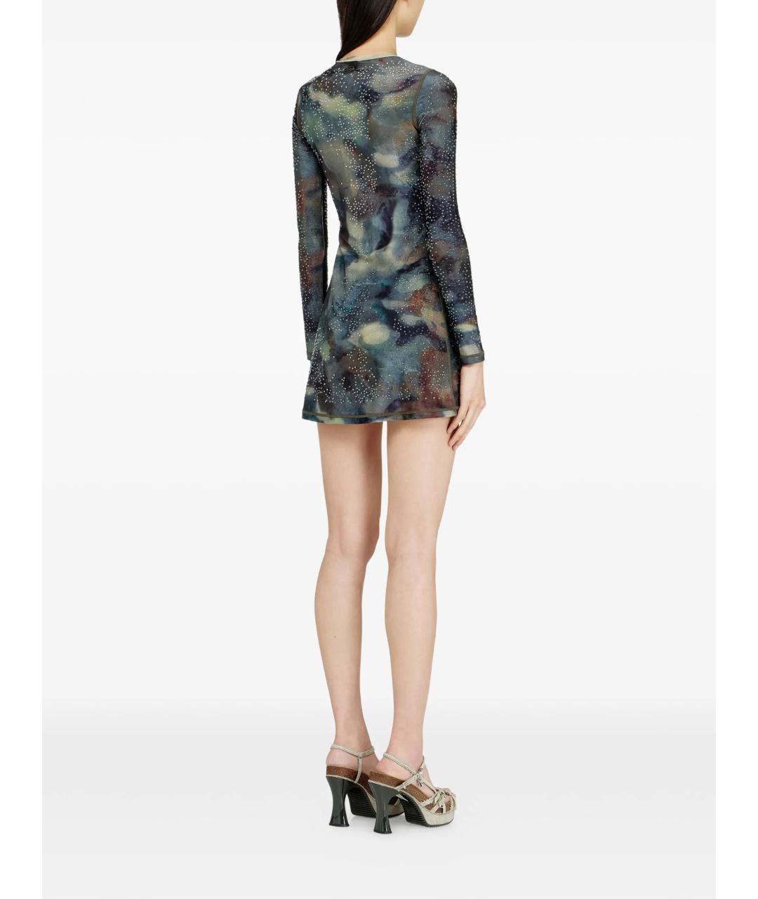 DIESEL Мульти полиамидовое коктейльное платье, фото 4