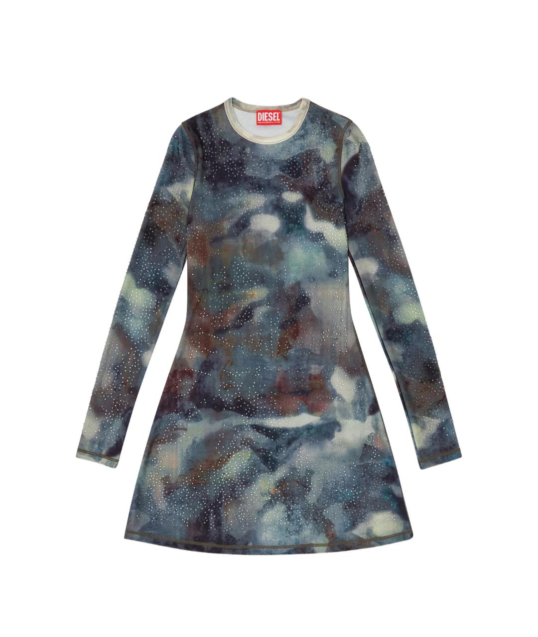 DIESEL Мульти полиамидовое коктейльное платье, фото 1