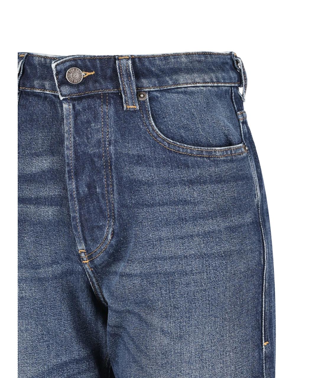 DIESEL Синие хлопковые прямые джинсы, фото 4