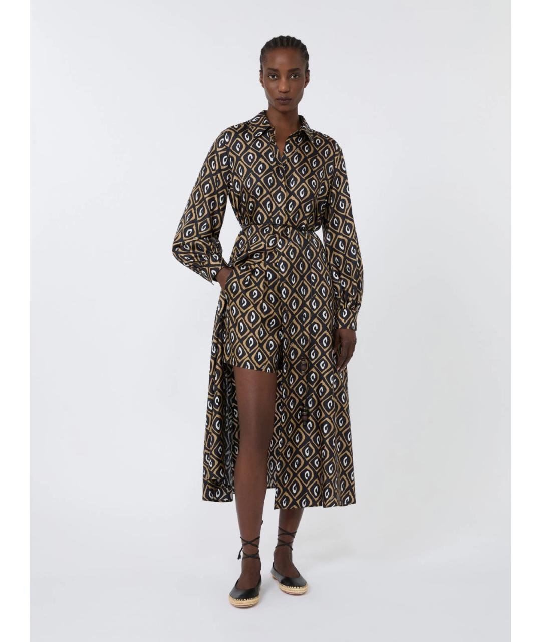 MAX MARA Мульти шелковые шорты, фото 2