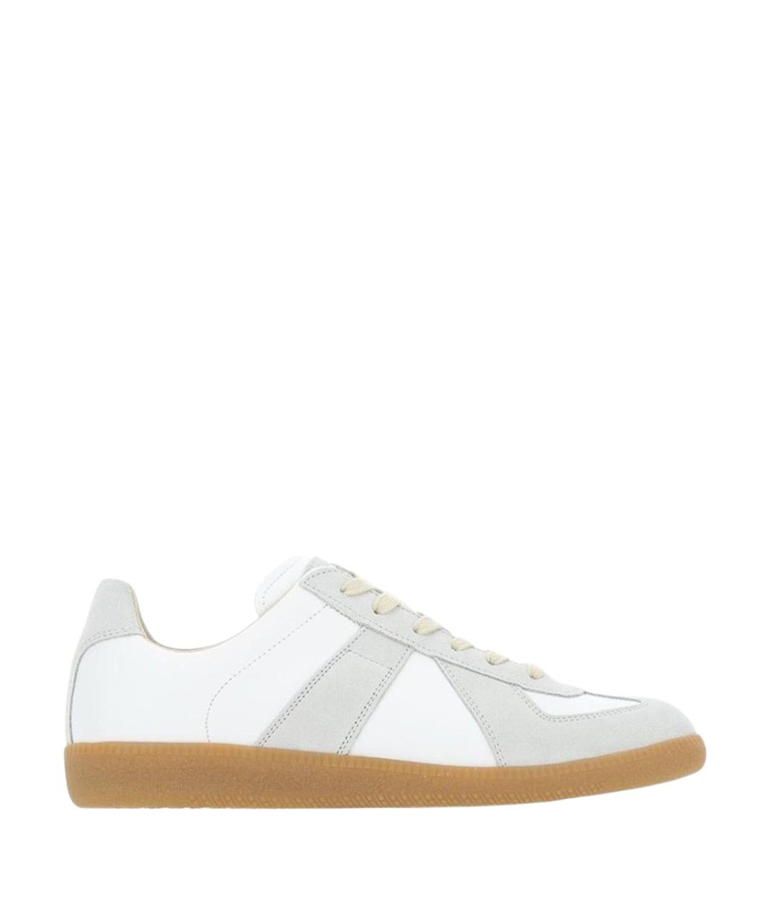 MAISON MARGIELA Белые кожаные кеды, фото 1