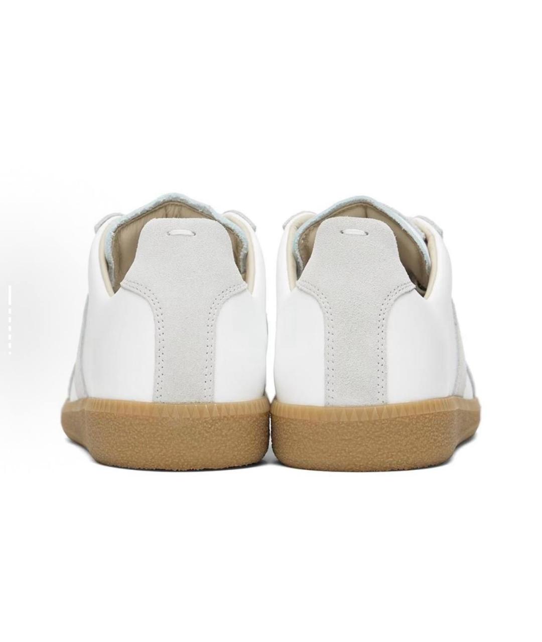 MAISON MARGIELA Белые кожаные кеды, фото 3