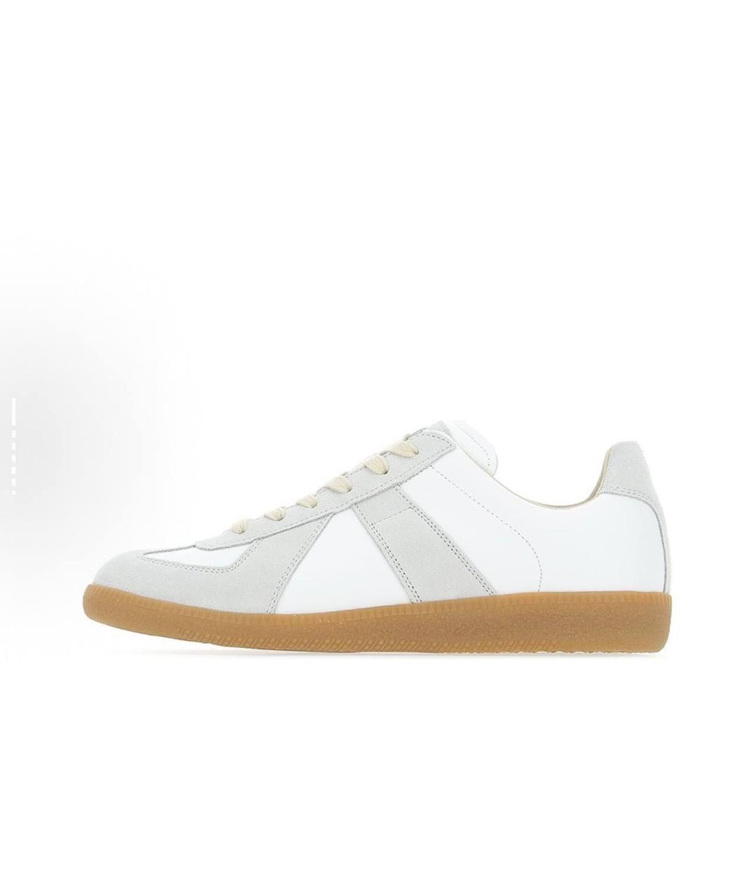 MAISON MARGIELA Белые кожаные кеды, фото 5