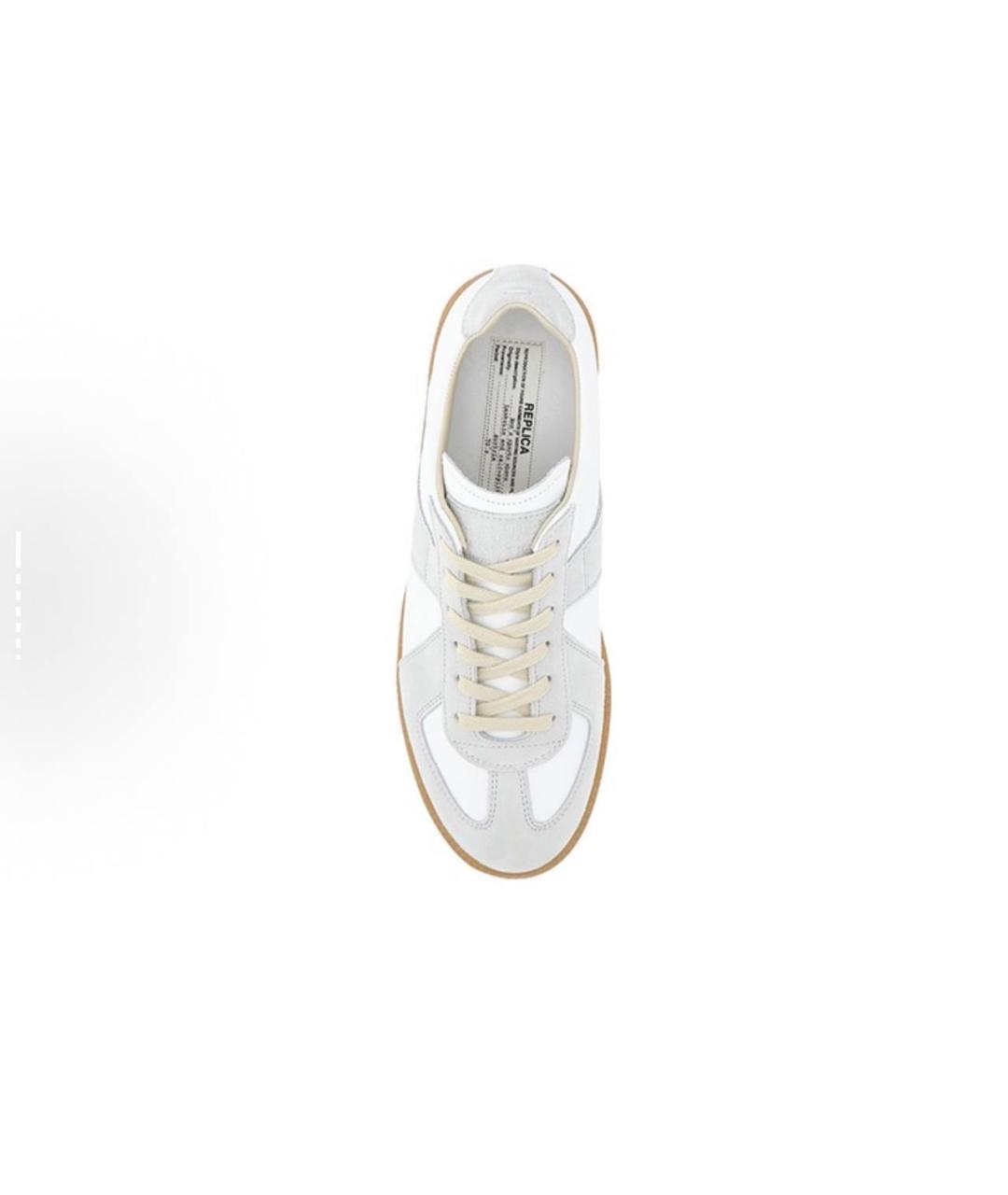 MAISON MARGIELA Белые кожаные кеды, фото 4