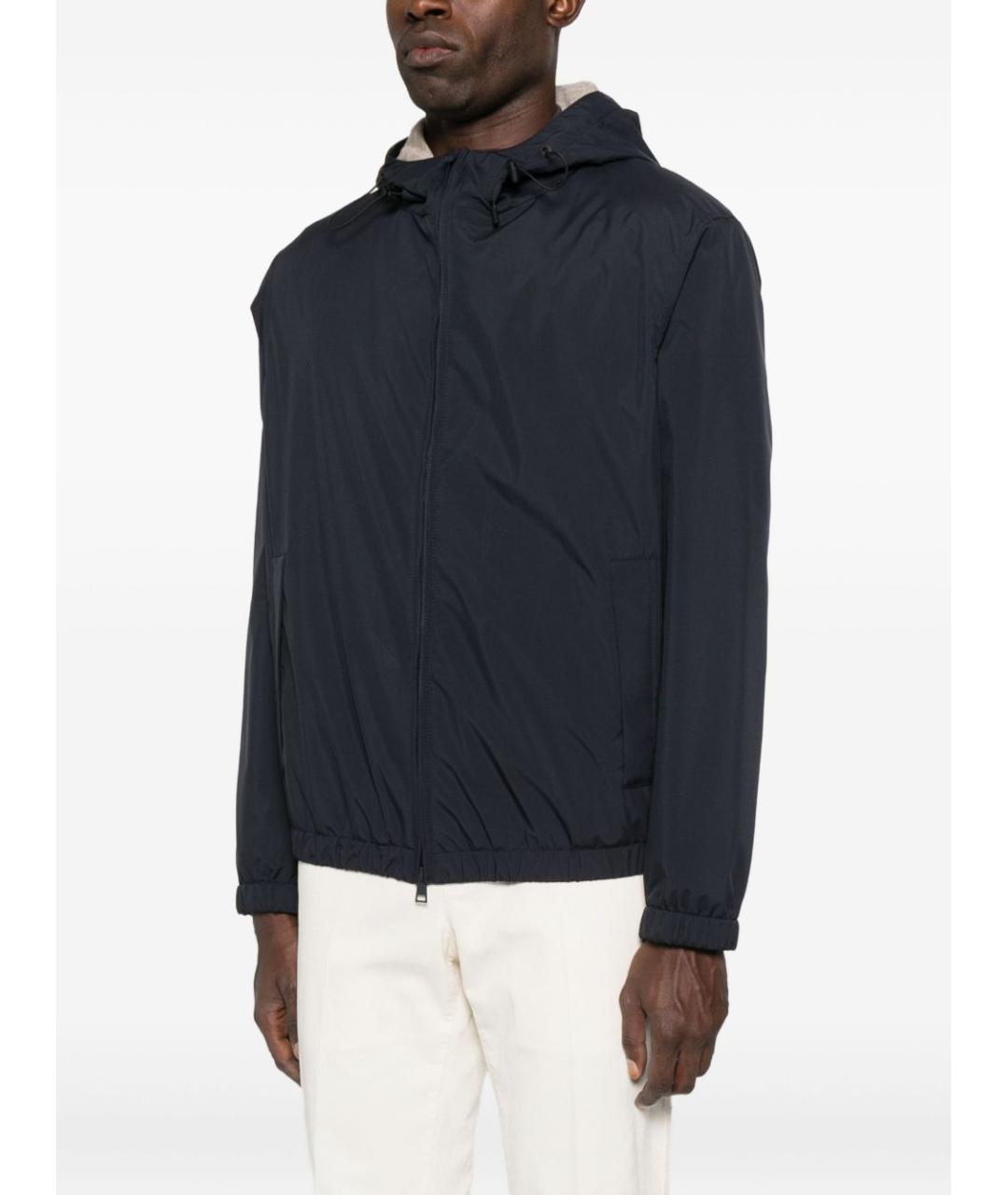 LARDINI Синяя полиэстеровая куртка, фото 3