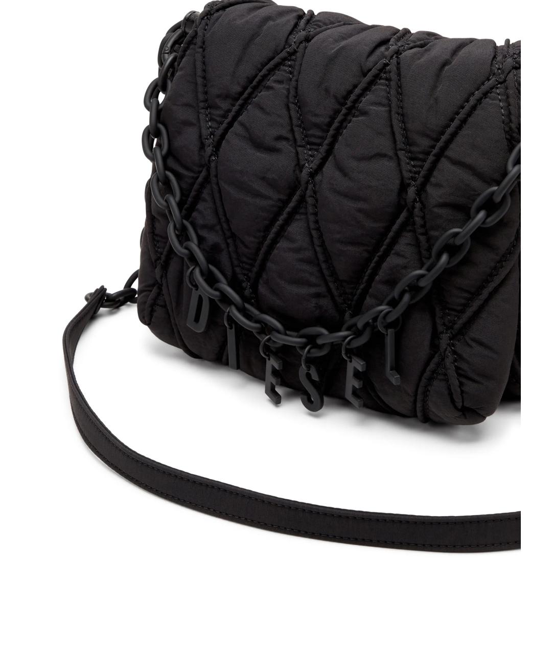 DIESEL Черная тканевая сумка через плечо, фото 5