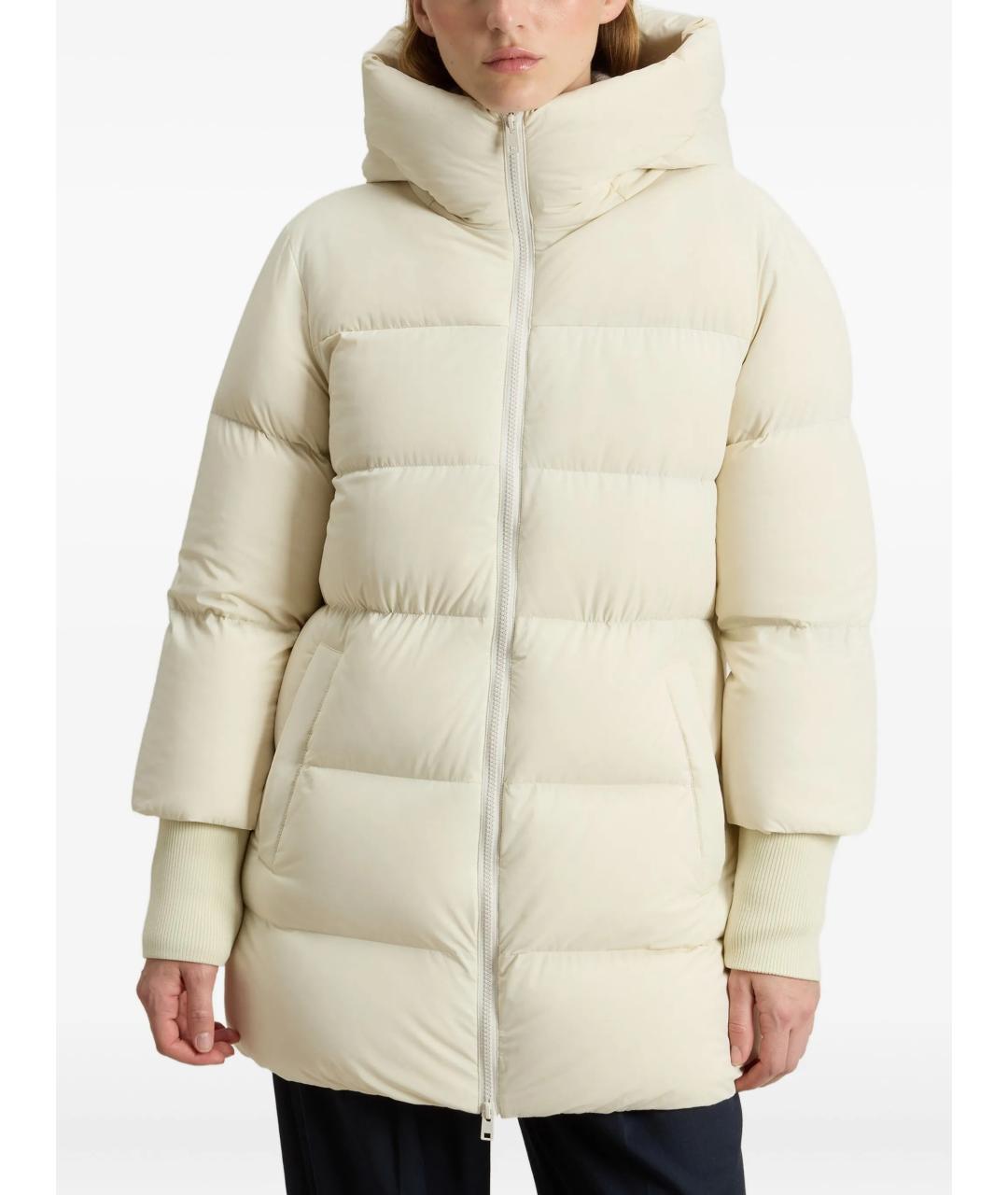 WOOLRICH Бежевый полиамидовый пуховик, фото 3