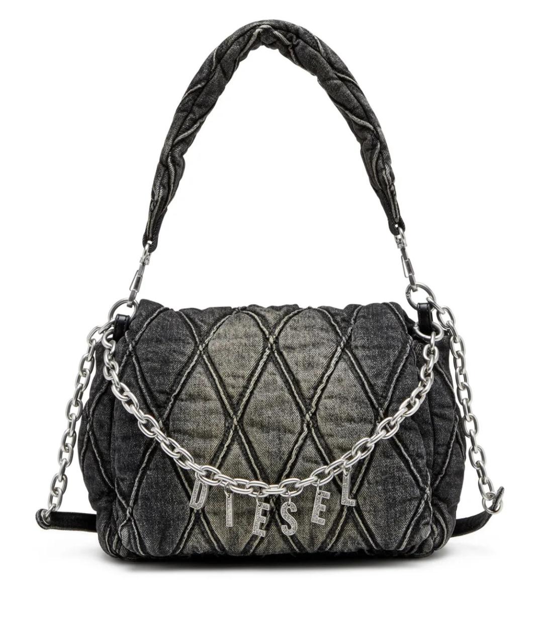 DIESEL Черная хлопковая сумка через плечо, фото 1
