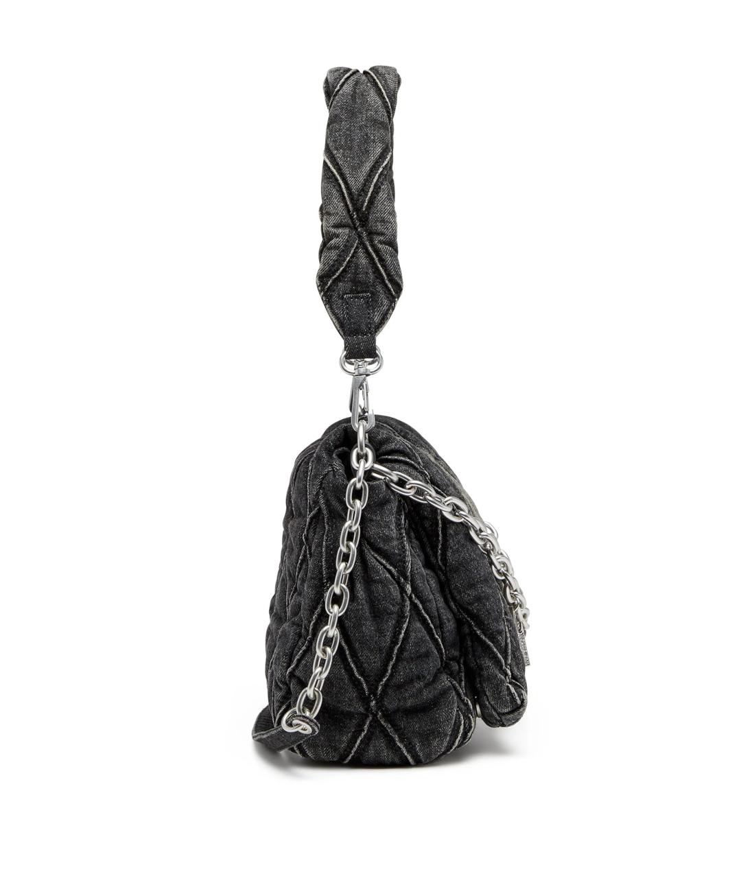 DIESEL Черная хлопковая сумка через плечо, фото 3