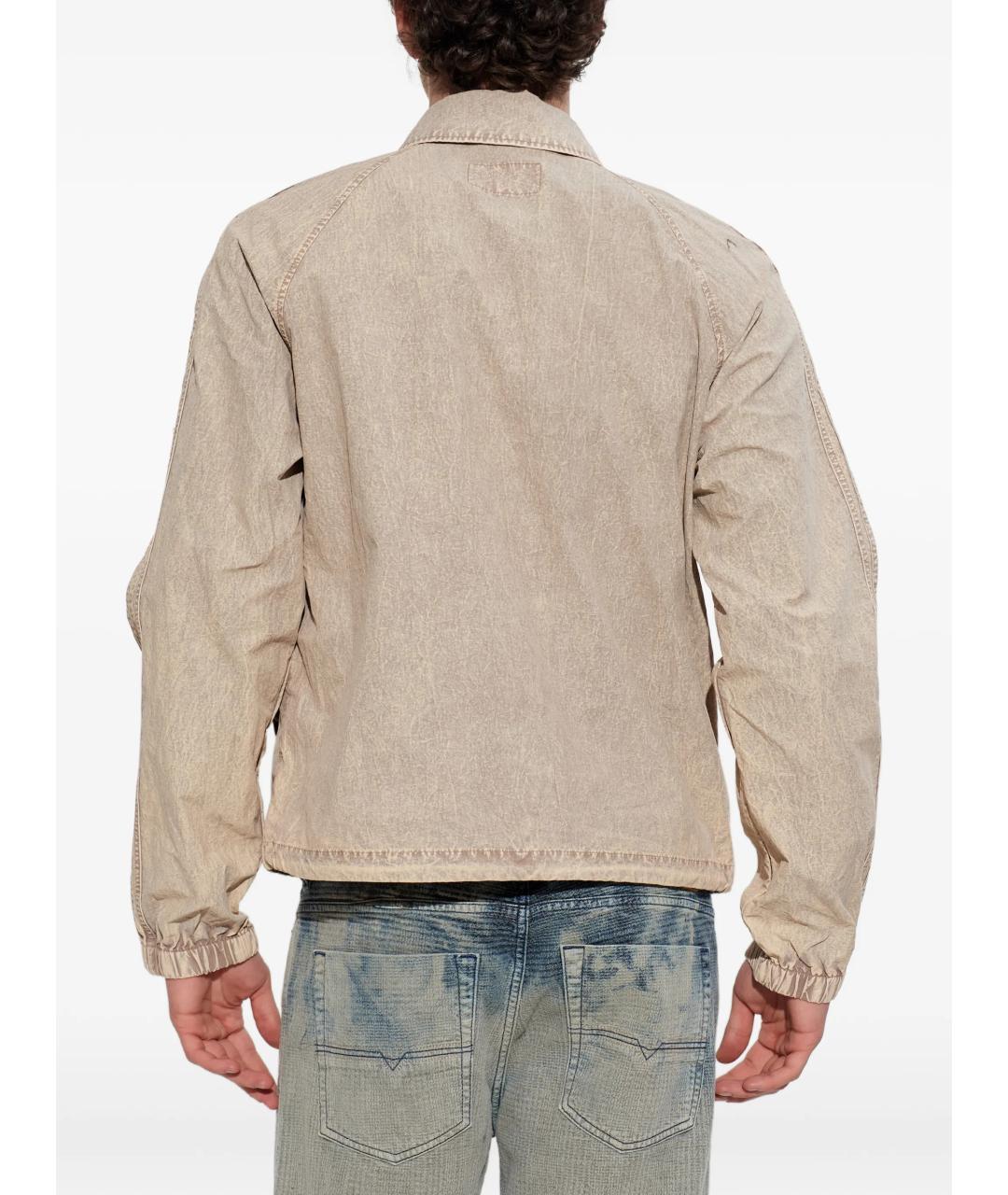 DIESEL Бежевая полиамидовая куртка, фото 5