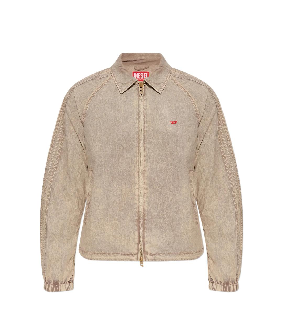 DIESEL Бежевая полиамидовая куртка, фото 1