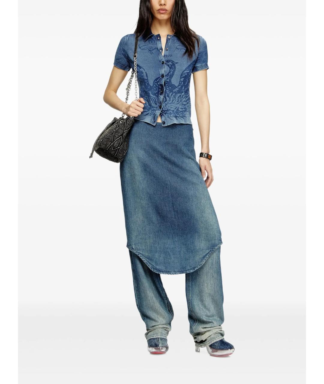 DIESEL Серая хлопковая сумка через плечо, фото 2