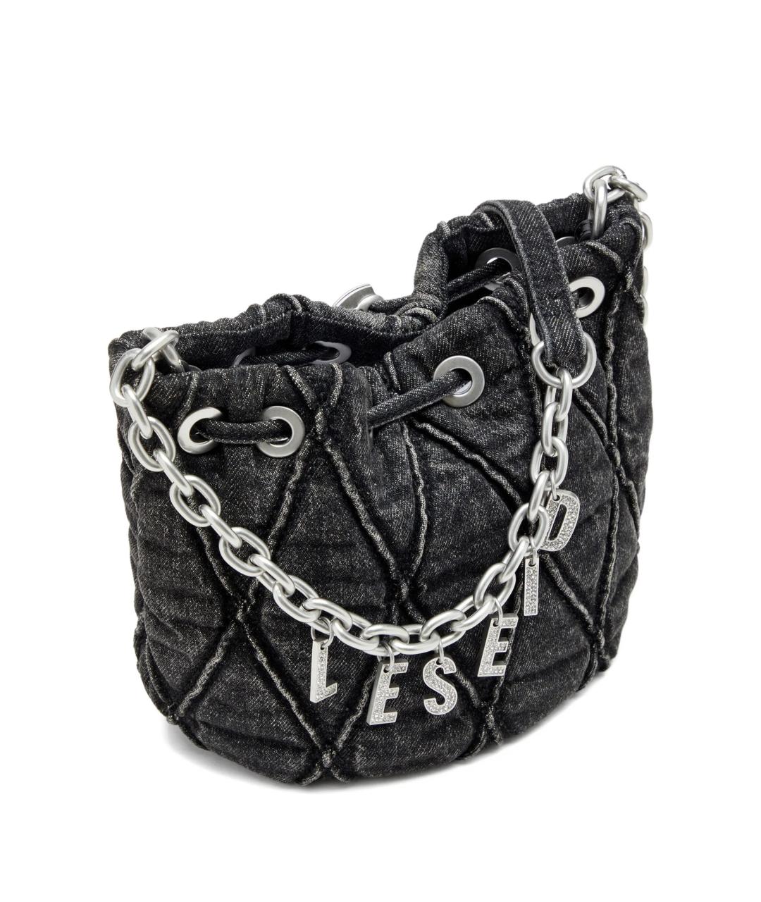 DIESEL Серая хлопковая сумка через плечо, фото 5