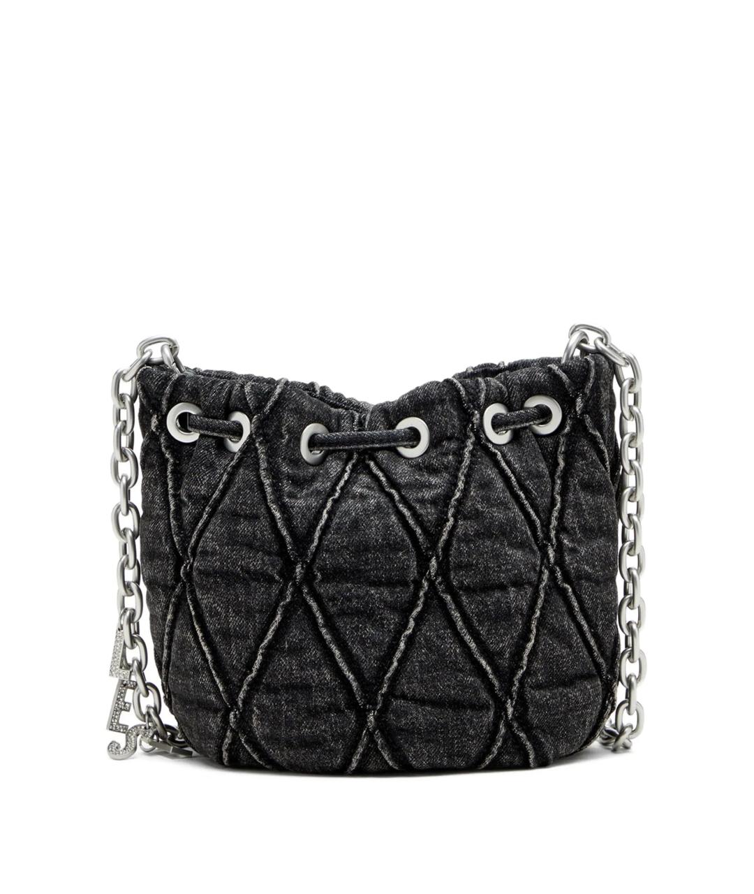 DIESEL Серая хлопковая сумка через плечо, фото 3