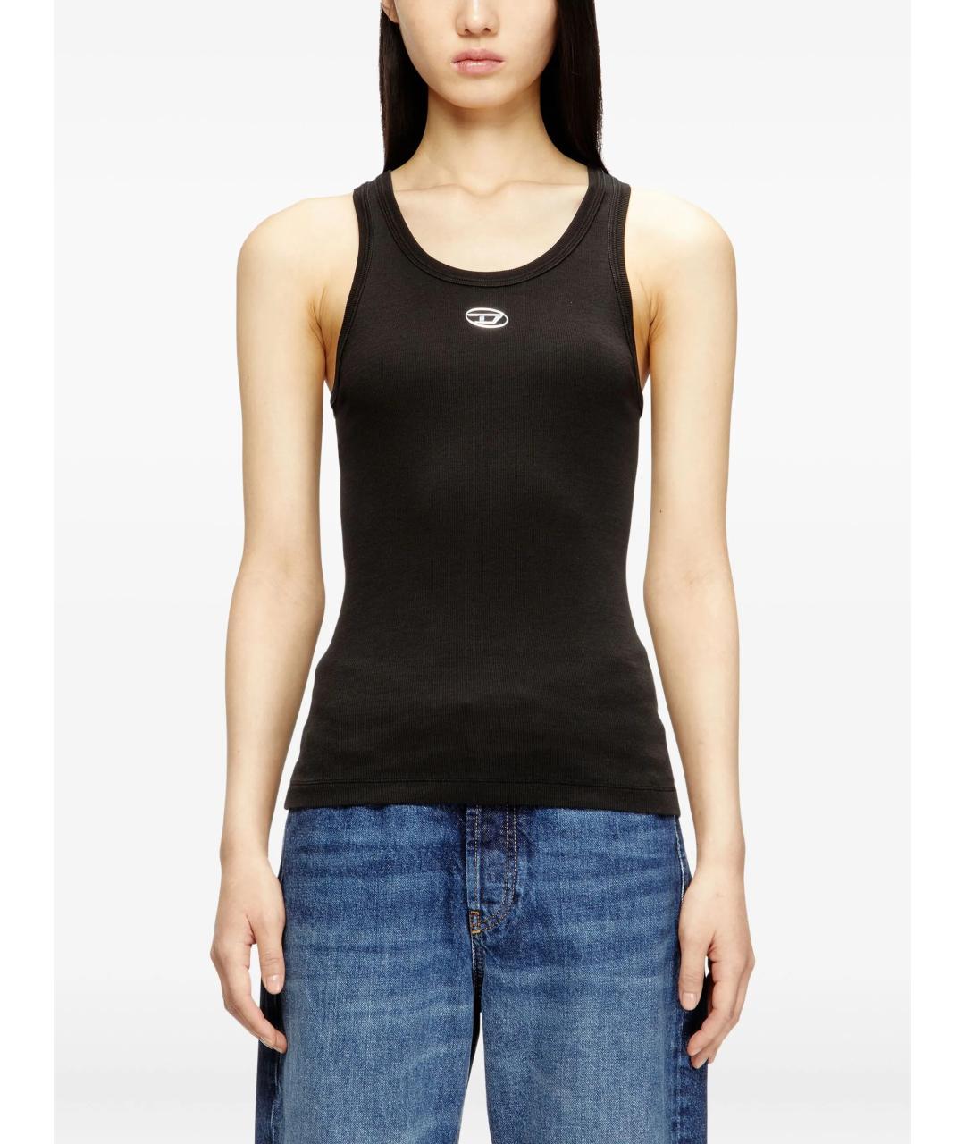 DIESEL Черная хлопковая майка, фото 3