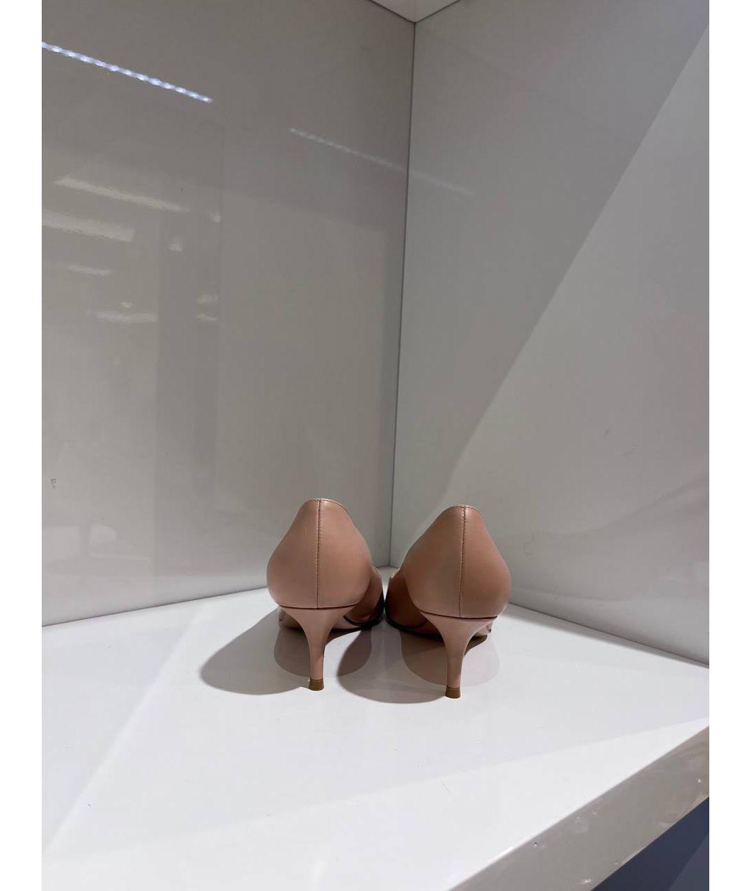 GIANVITO ROSSI Розовые кожаные туфли, фото 4