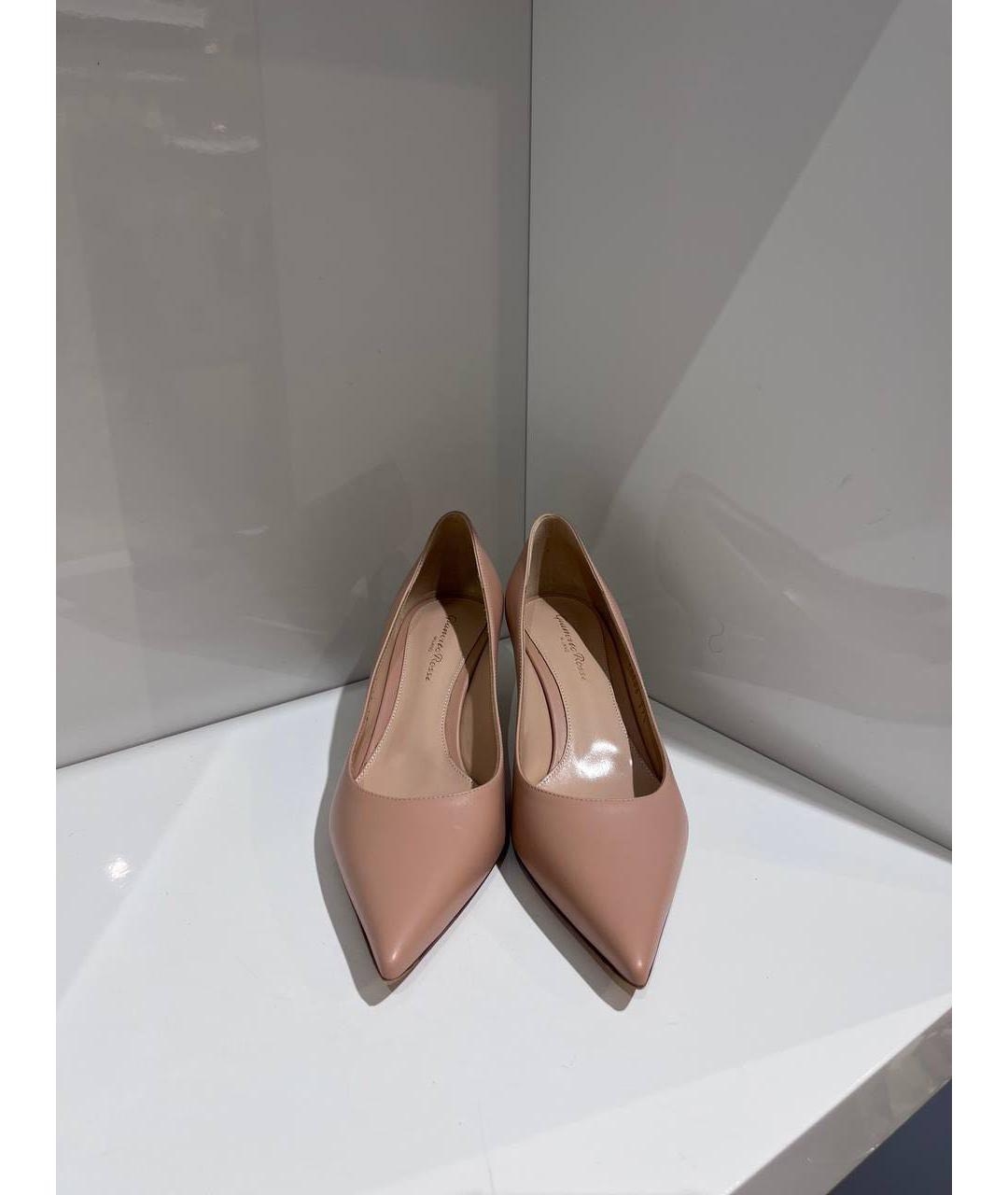 GIANVITO ROSSI Розовые кожаные туфли, фото 3