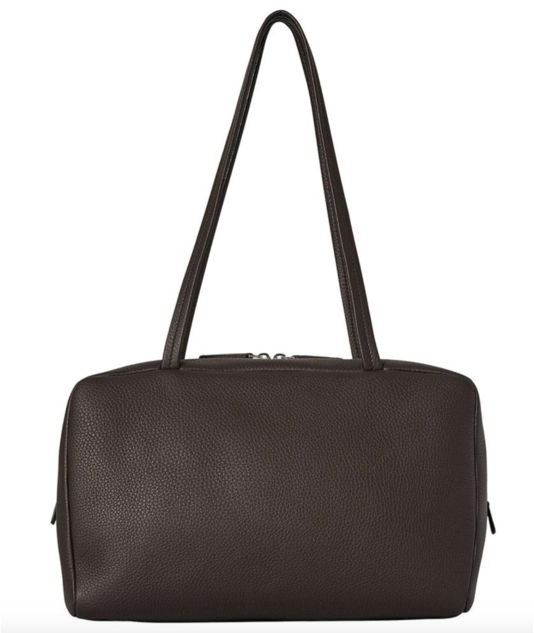 THE ROW Коричневая кожаная сумка с короткими ручками, фото 4