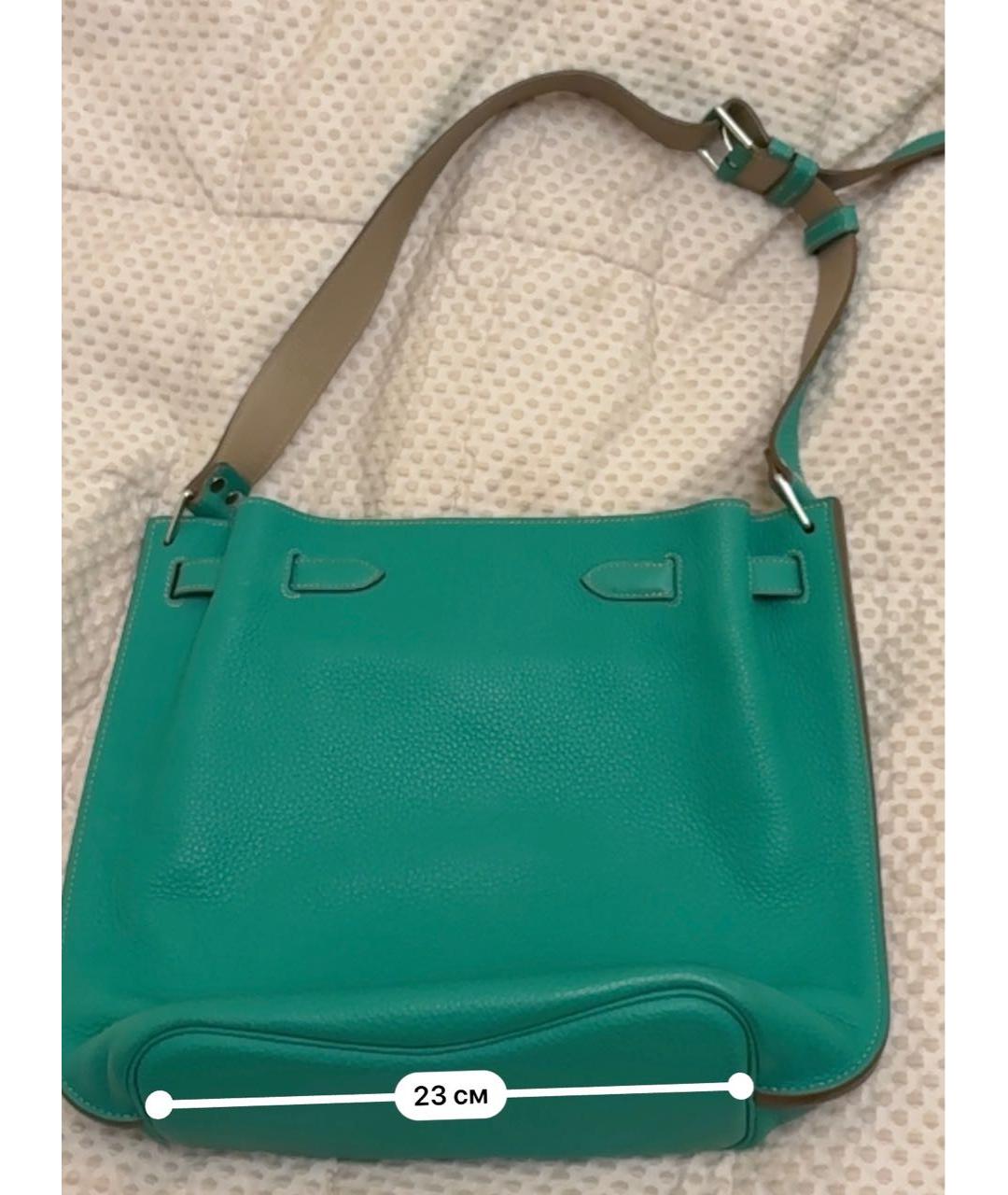 HERMES Зеленая кожаная сумка через плечо, фото 4