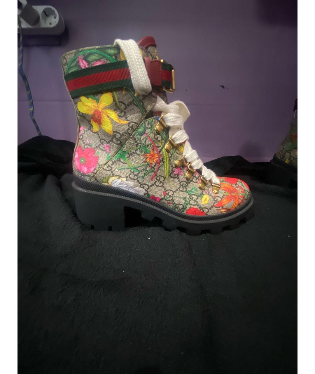 GUCCI Мульти текстильные ботинки, фото 3