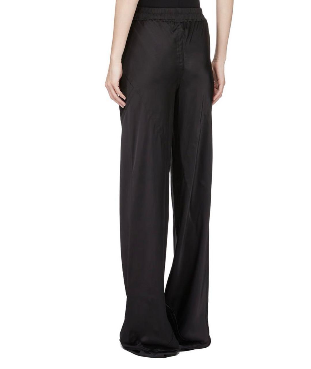 RICK OWENS Черные ацетатные прямые брюки, фото 4