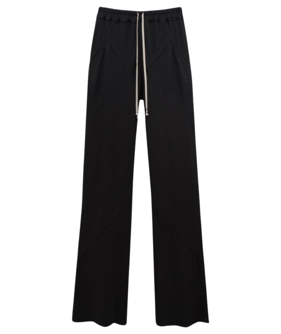 RICK OWENS Черные ацетатные прямые брюки, фото 1