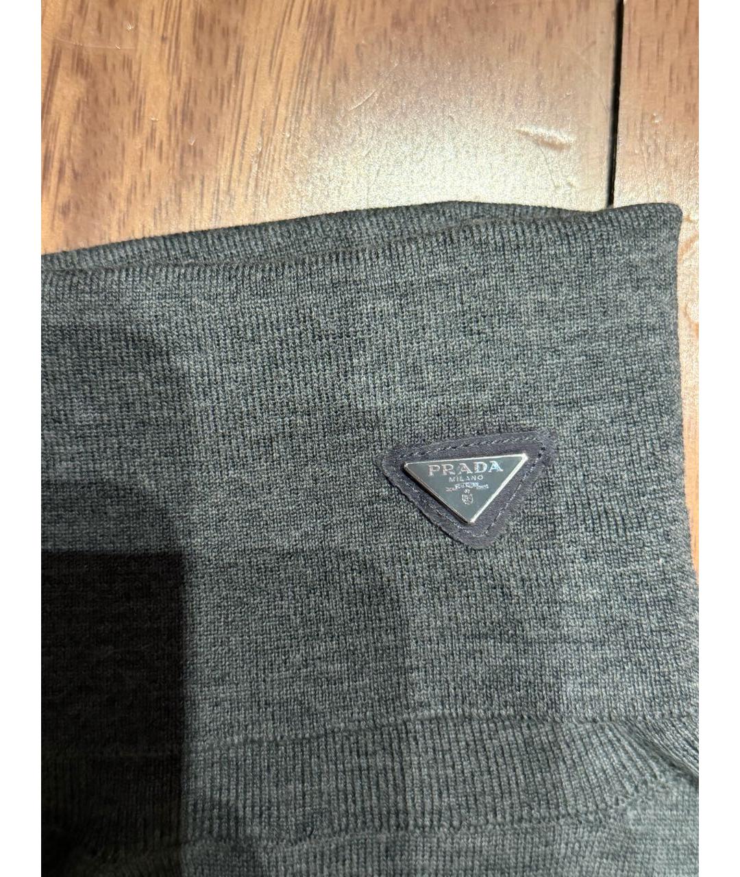 PRADA Серая шерстяная водолазка, фото 4