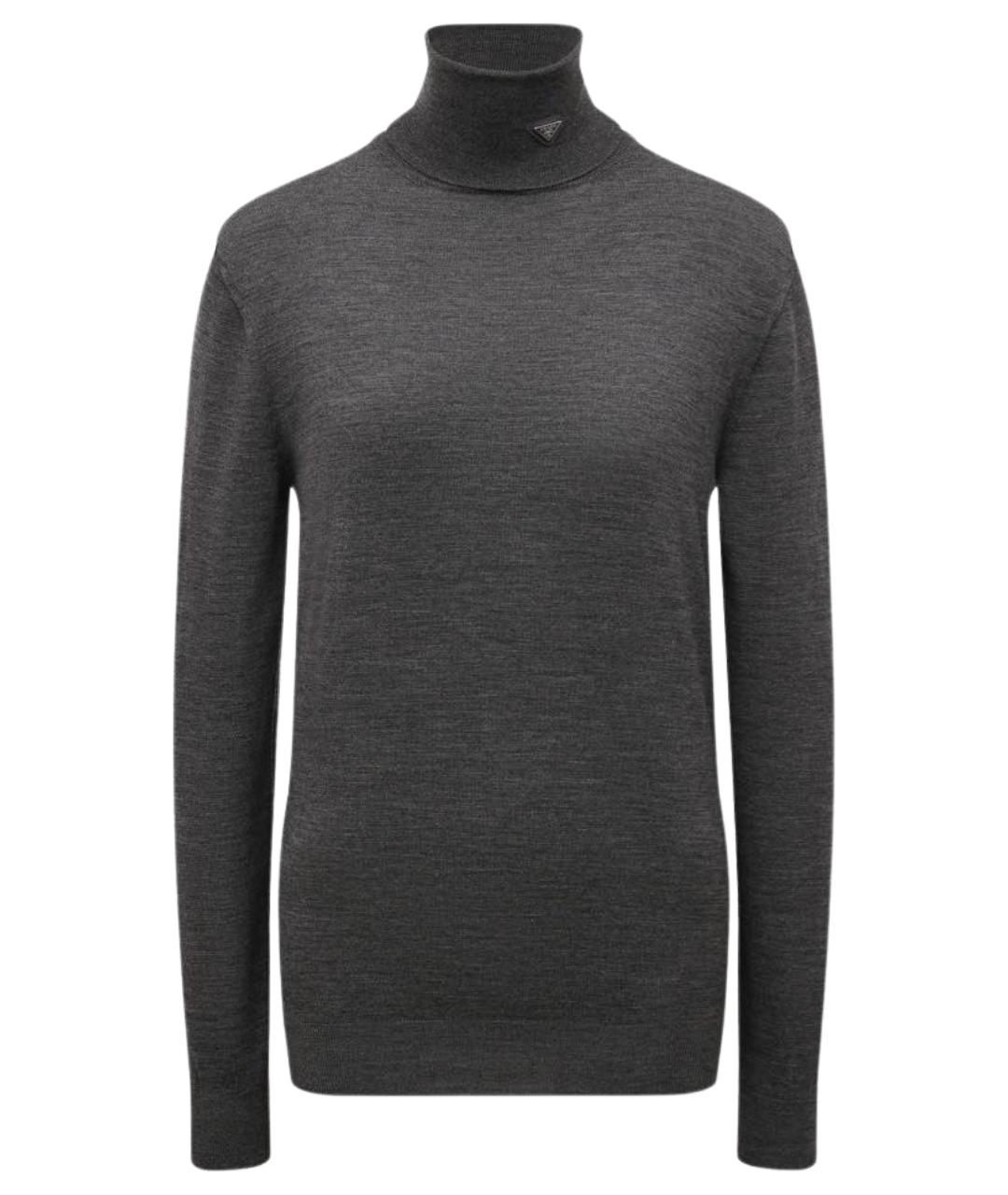 PRADA Серая шерстяная водолазка, фото 1