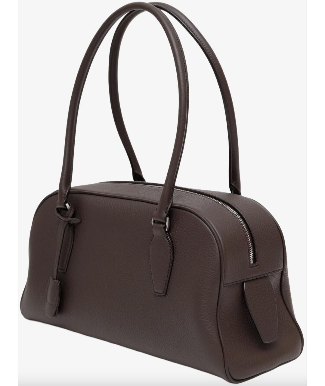 THE ROW Коричневая кожаная сумка с короткими ручками, фото 2