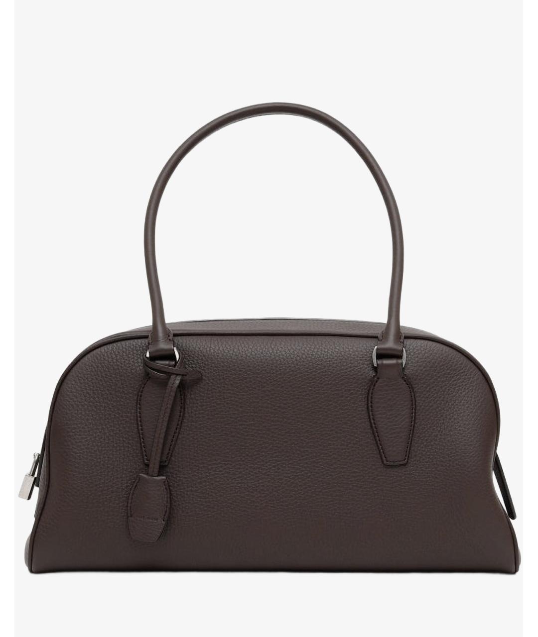 THE ROW Коричневая кожаная сумка с короткими ручками, фото 4