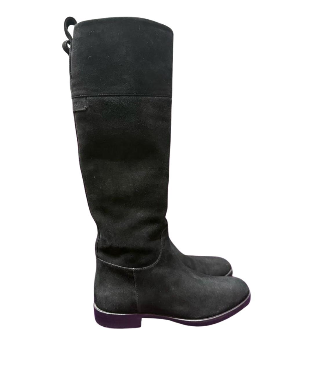 DOLCE&GABBANA Черные замшевые сапоги, фото 1