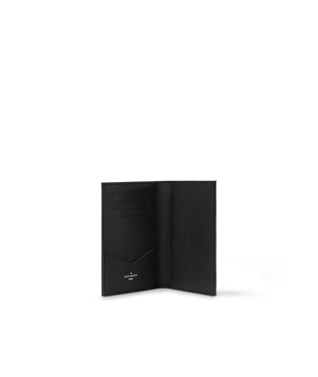 LOUIS VUITTON Черная кожаная визитница, фото 2
