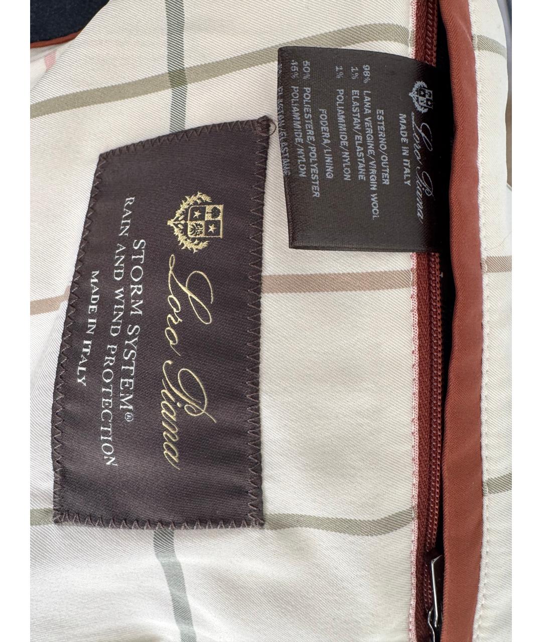 LORO PIANA Темно-синяя шерстяная куртка, фото 4