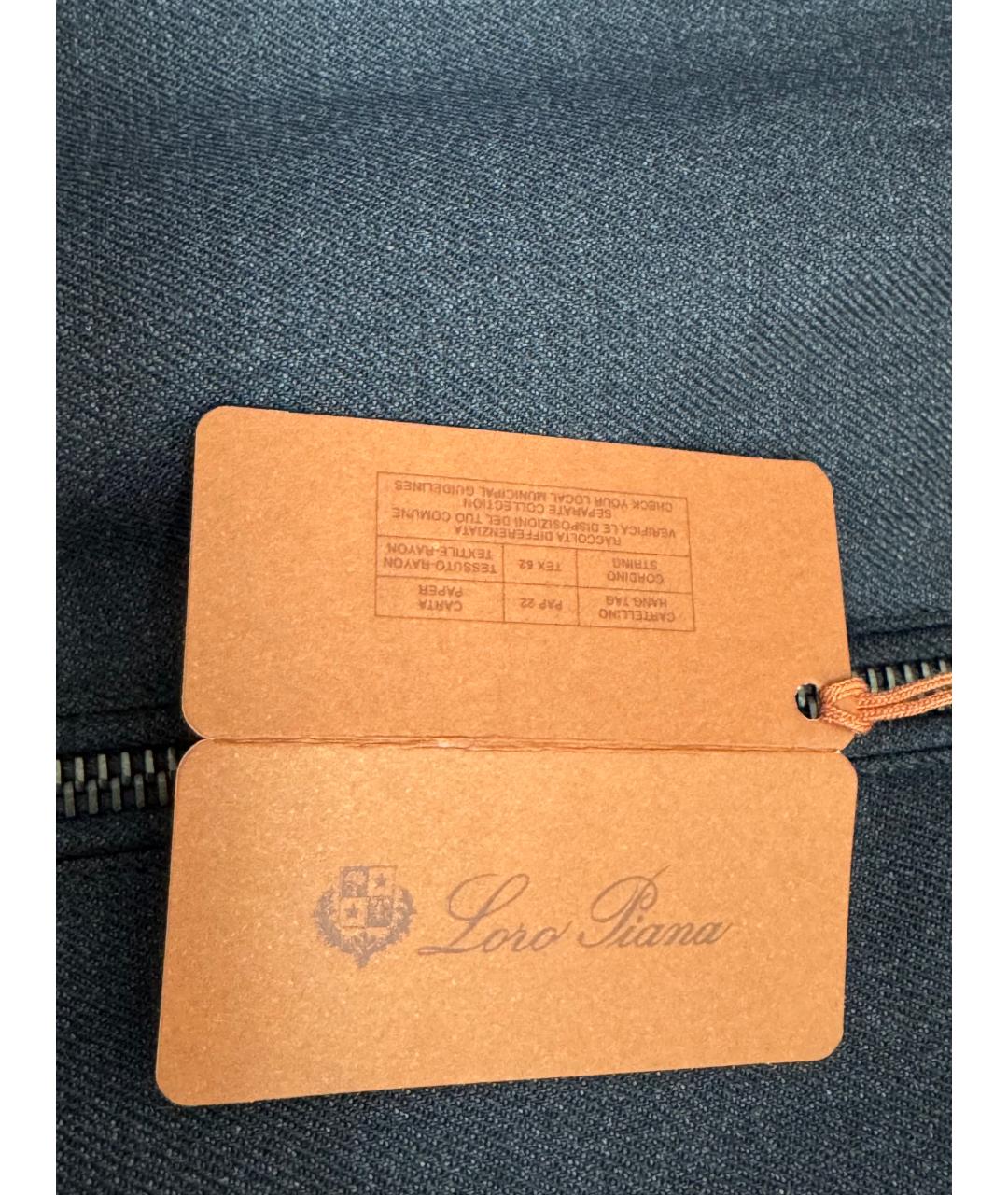 LORO PIANA Темно-синяя шерстяная куртка, фото 3