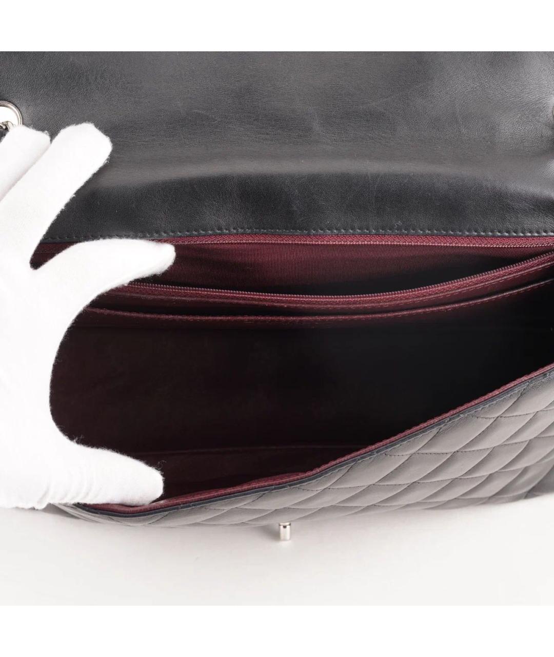 CHANEL Черная кожаная сумка через плечо, фото 7