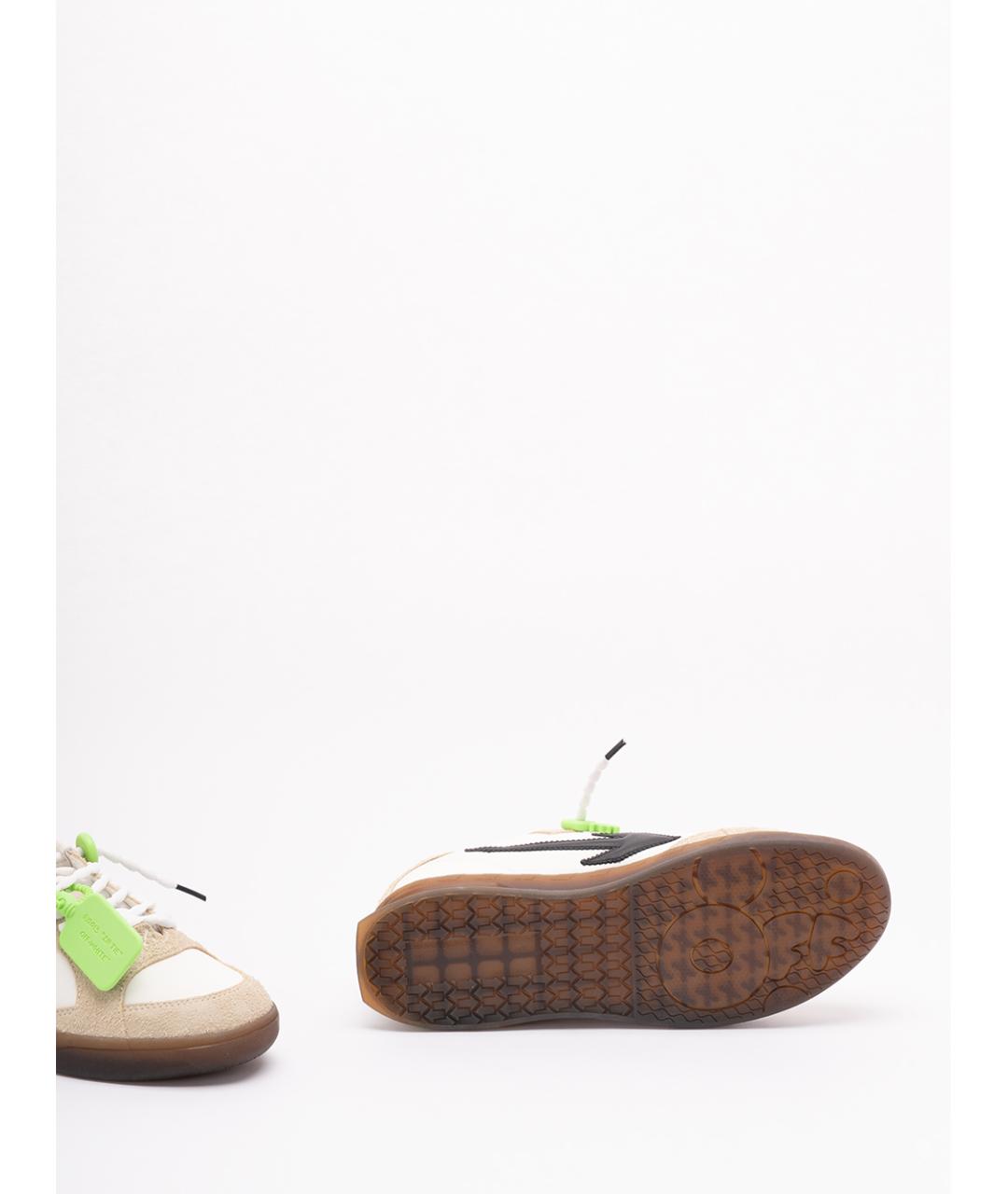 OFF-WHITE Мульти кожаные низкие кроссовки / кеды, фото 4