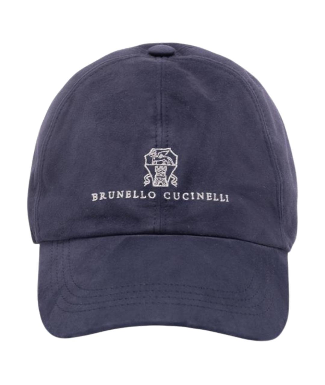 BRUNELLO CUCINELLI Синяя кепка/бейсболка, фото 1