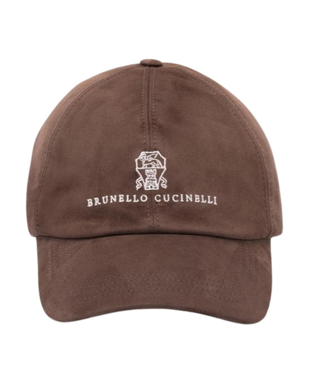 BRUNELLO CUCINELLI Коричневая кепка/бейсболка, фото 1