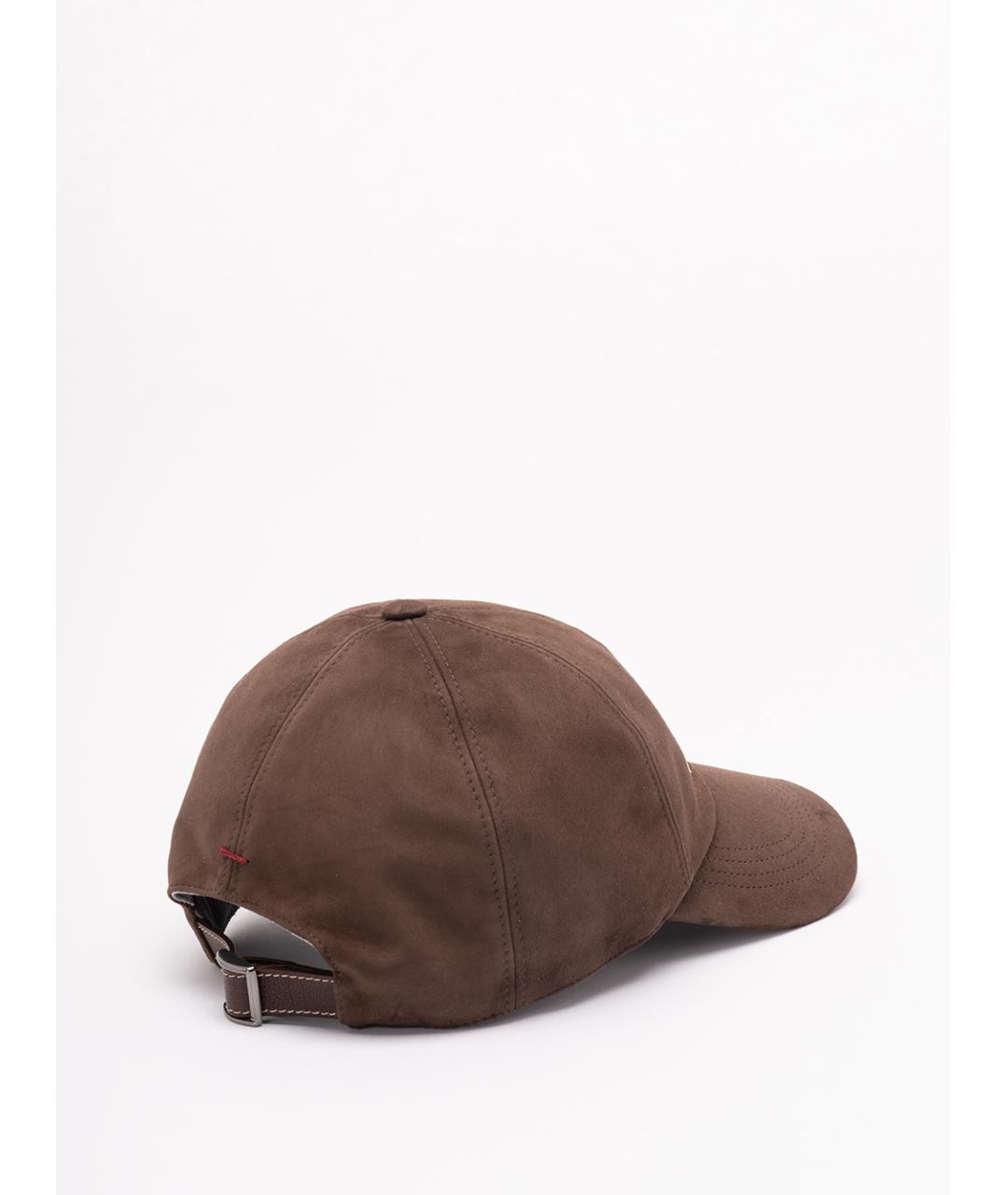 BRUNELLO CUCINELLI Коричневая кепка/бейсболка, фото 2